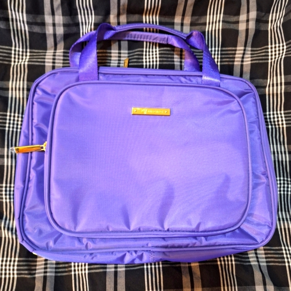 Joy Mangano Purple Cosmetic Travel Case
